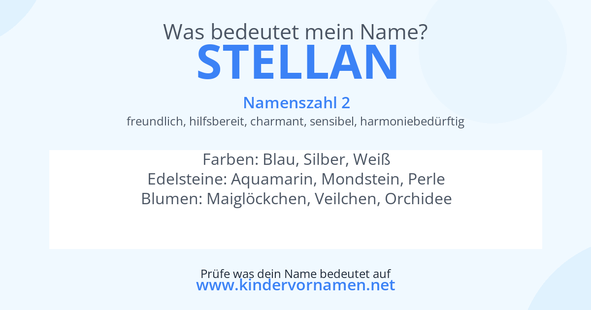 Was bedeutet der Name Stellan?