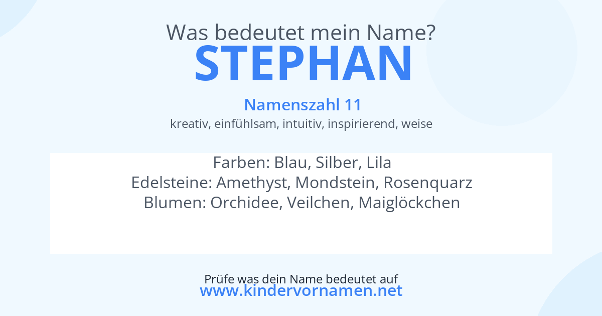 Was bedeutet der Name Stephan?