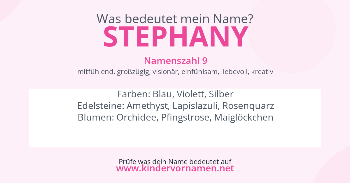 Was bedeutet der Name Stephany?