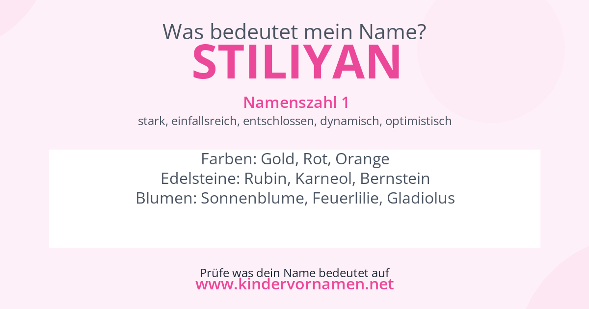 Was bedeutet der Name Stiliyan?