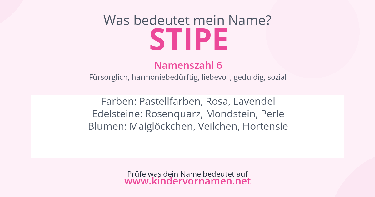 Was bedeutet der Name Stipe?