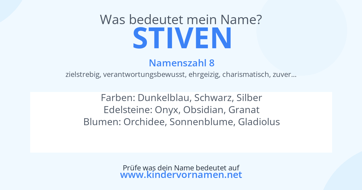 Was bedeutet der Name Stiven?