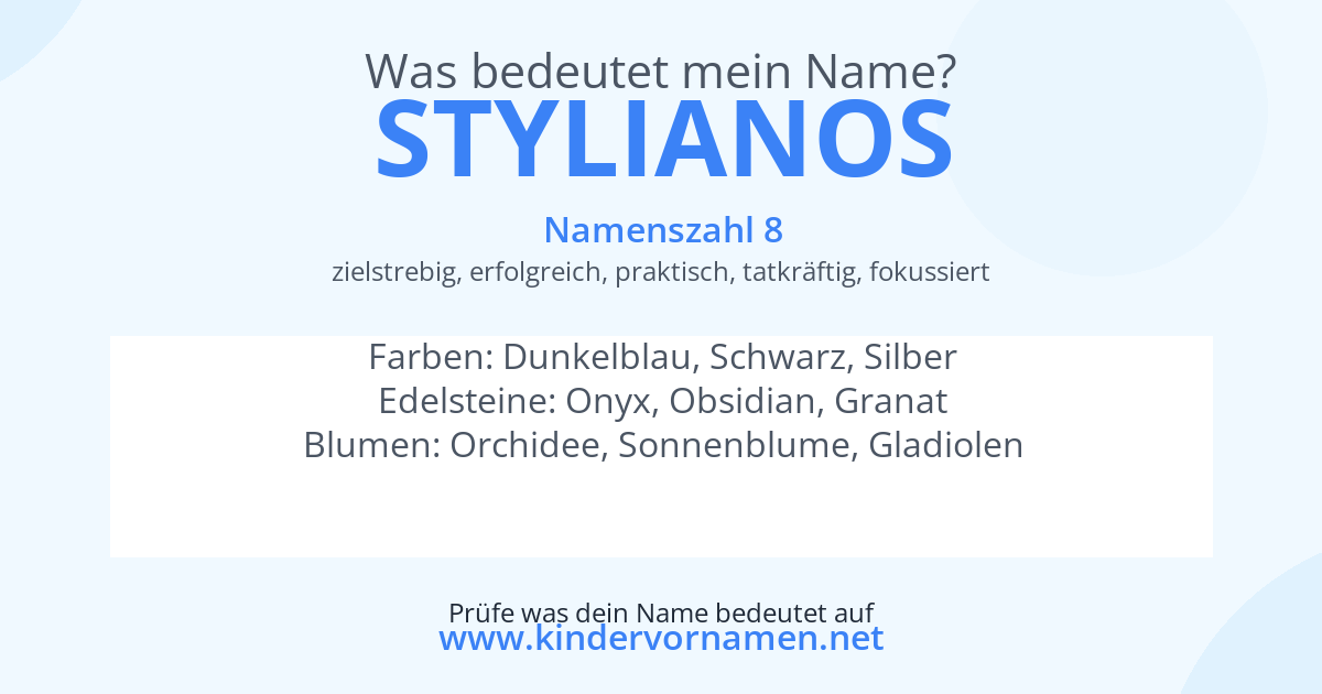 Was bedeutet der Name Stylianos?