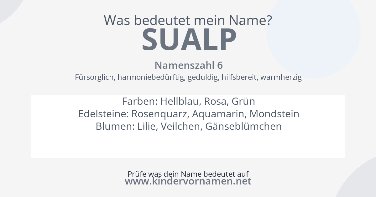 Was bedeutet der Name Sualp?