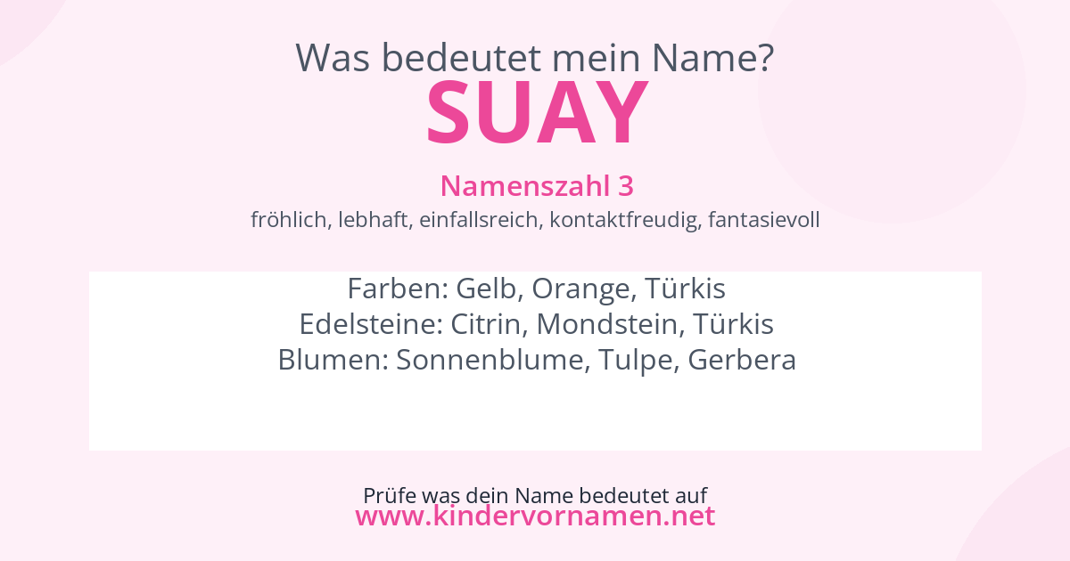 Was bedeutet der Name Suay?