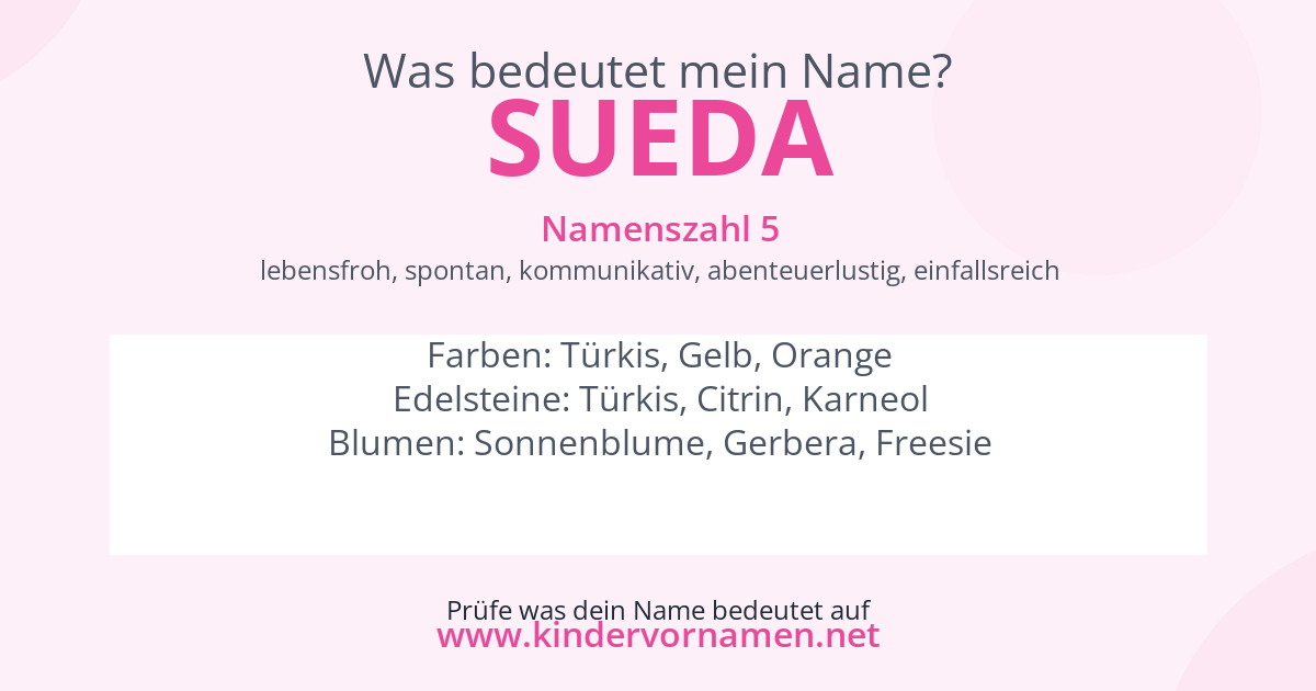 Was bedeutet der Name Sueda?