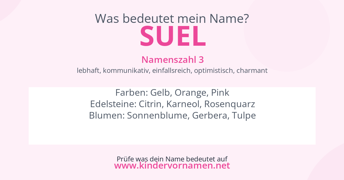 Was bedeutet der Name Suel?