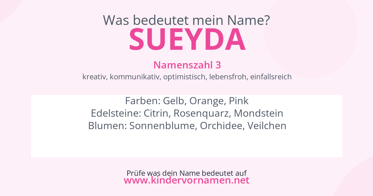 Was bedeutet der Name Sueyda?