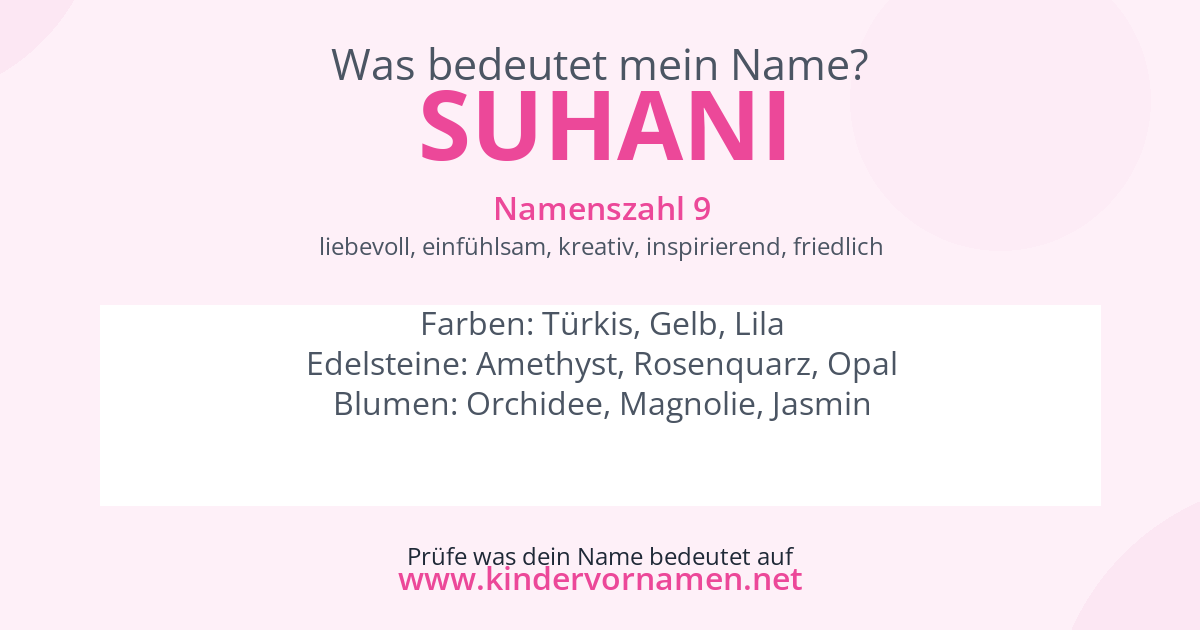 Was bedeutet der Name Suhani?