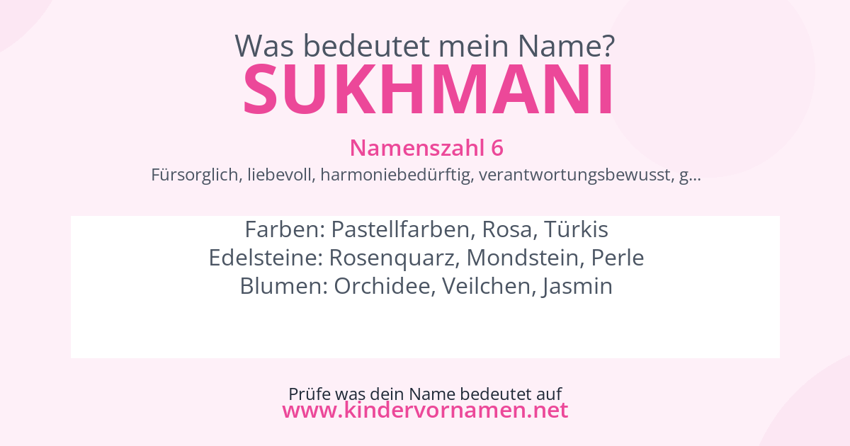 Was bedeutet der Name Sukhmani?