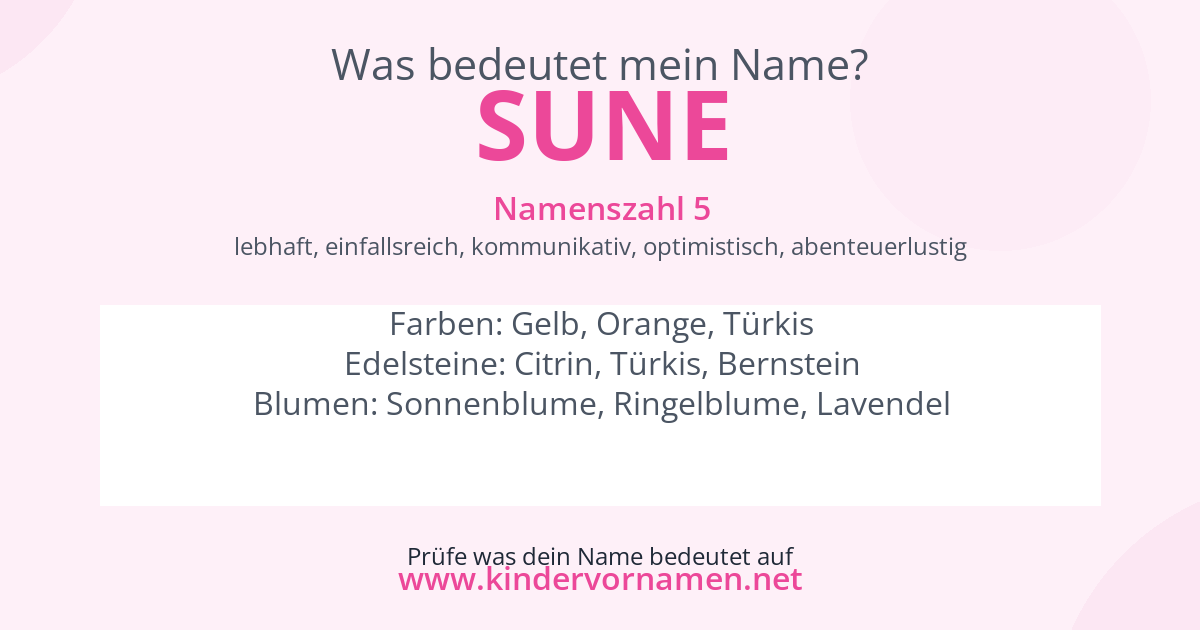 Was bedeutet der Name Sune?