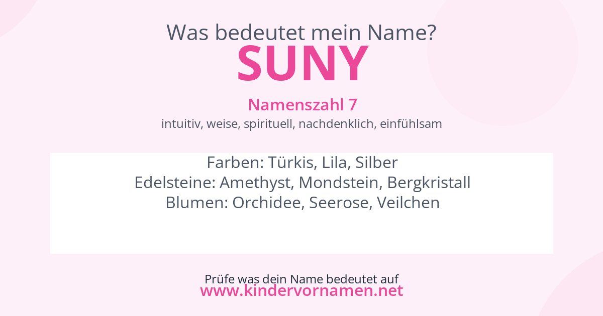 Was bedeutet der Name Suny?
