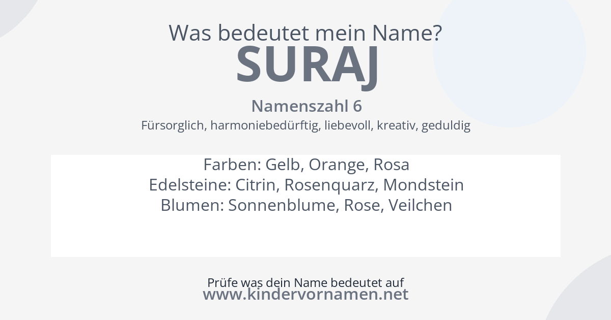 Was bedeutet der Name Suraj?