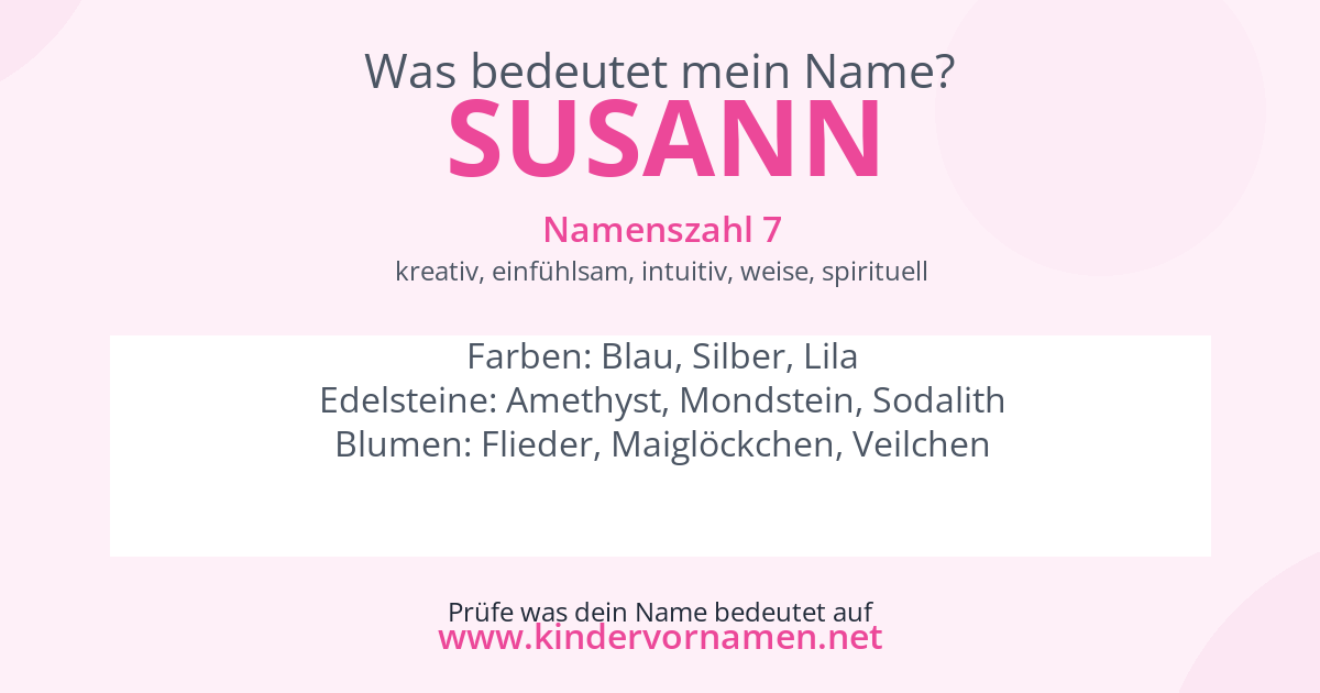 Was bedeutet der Name Susann?