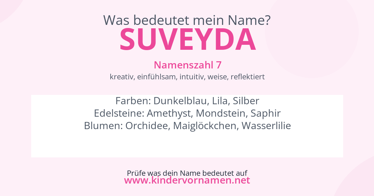 Was bedeutet der Name Suveyda?