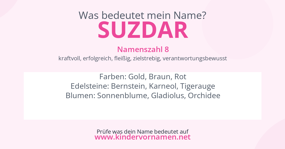 Was bedeutet der Name Suzdar?