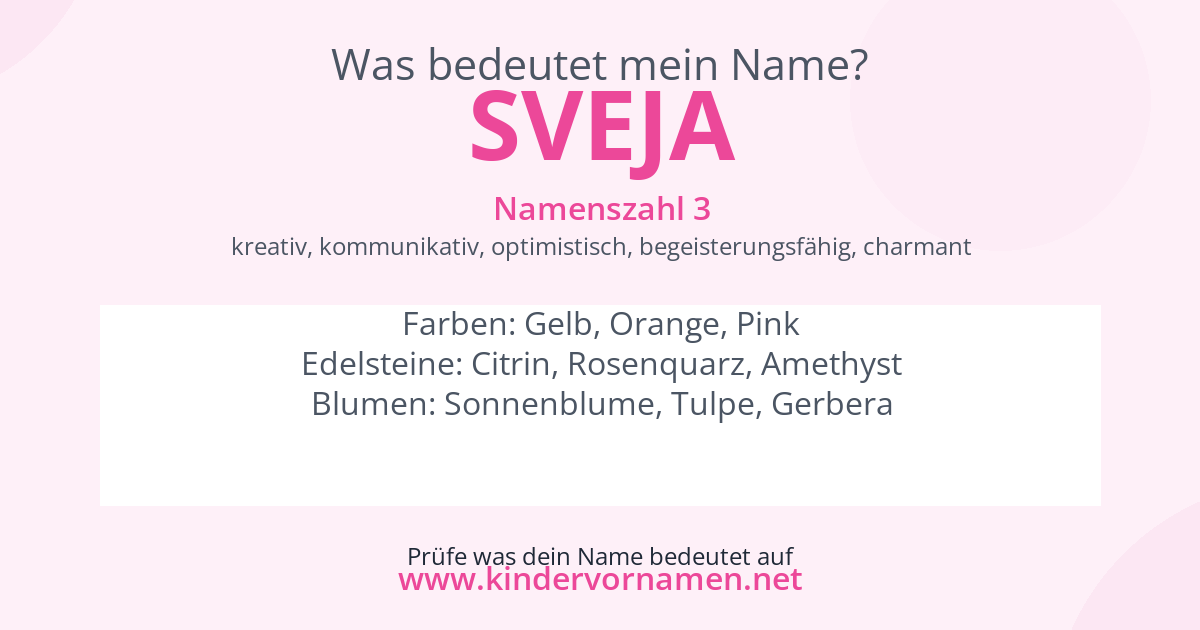 Was bedeutet der Name Sveja?