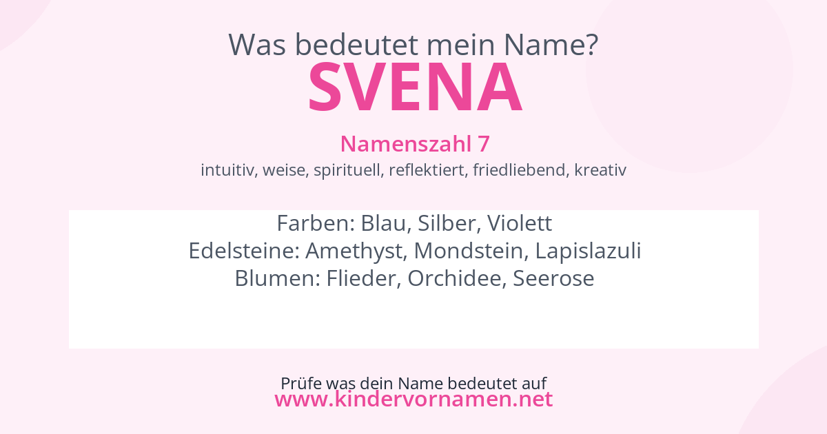 Was bedeutet der Name Svena?