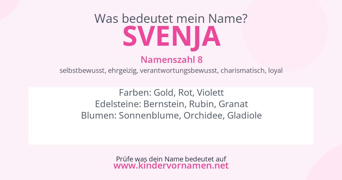 Was bedeutet der Name Svenja?