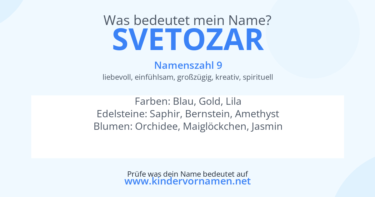 Was bedeutet der Name Svetozar?