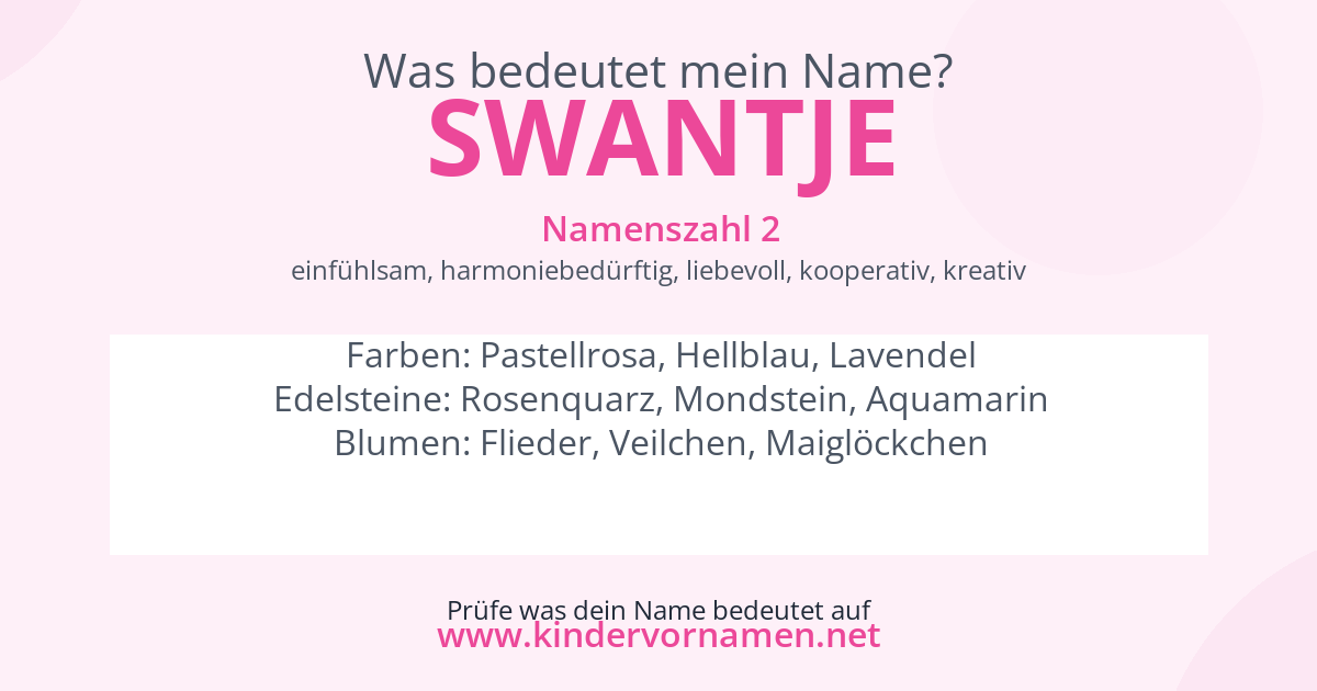 Was bedeutet der Name Swantje?