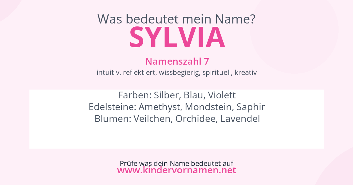 Was bedeutet der Name Sylvia?