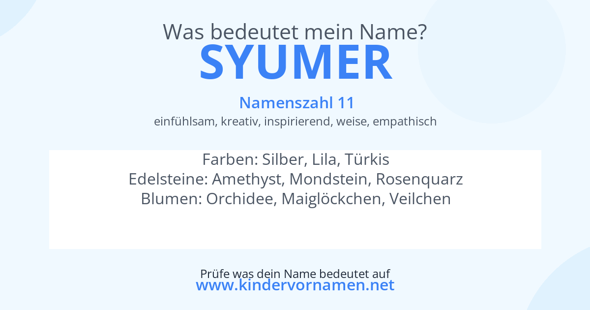 Was bedeutet der Name Syumer?