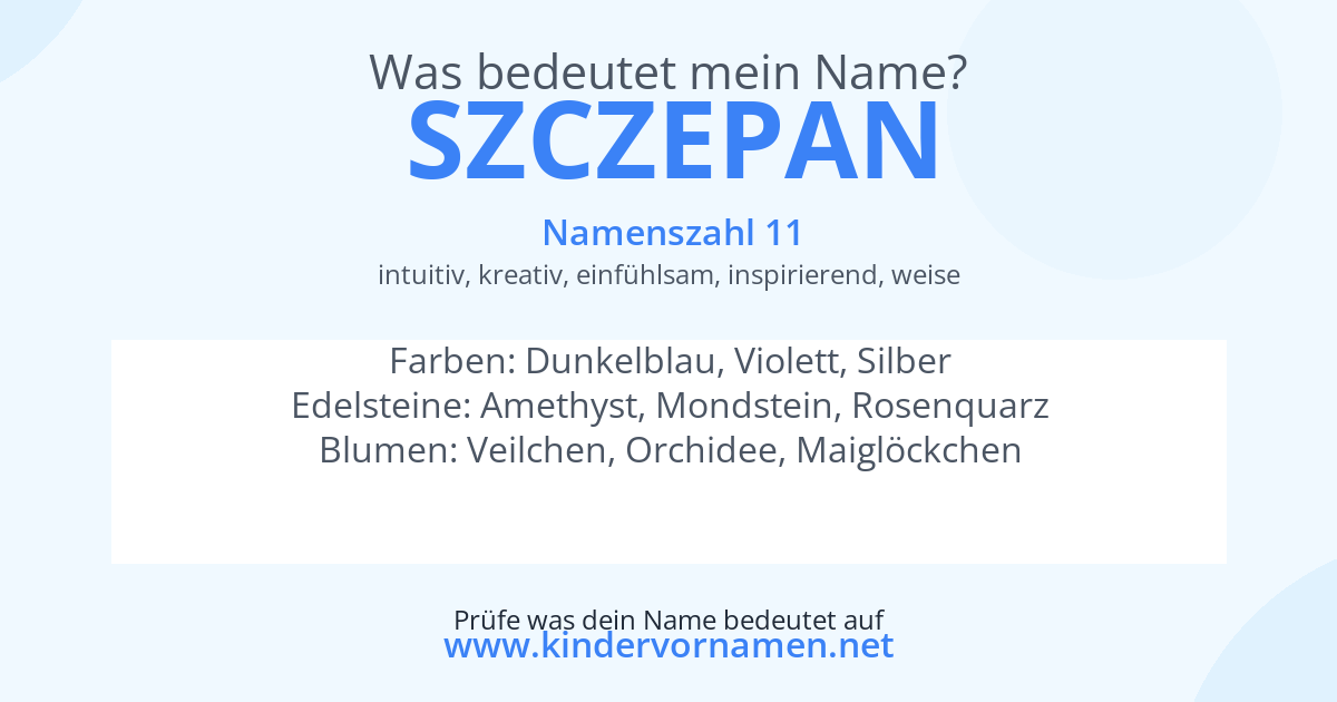 Was bedeutet der Name Szczepan?