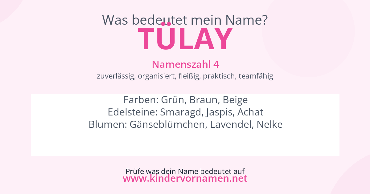 Was bedeutet der Name Tülay?
