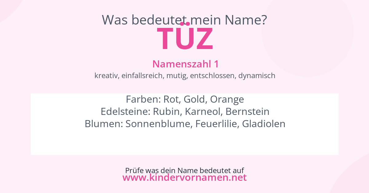 Was bedeutet der Name Tüz?