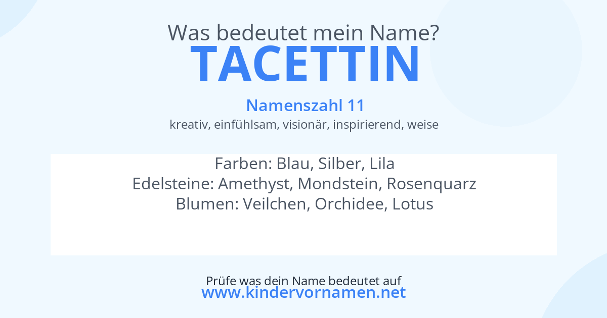 Was bedeutet der Name Tacettin?