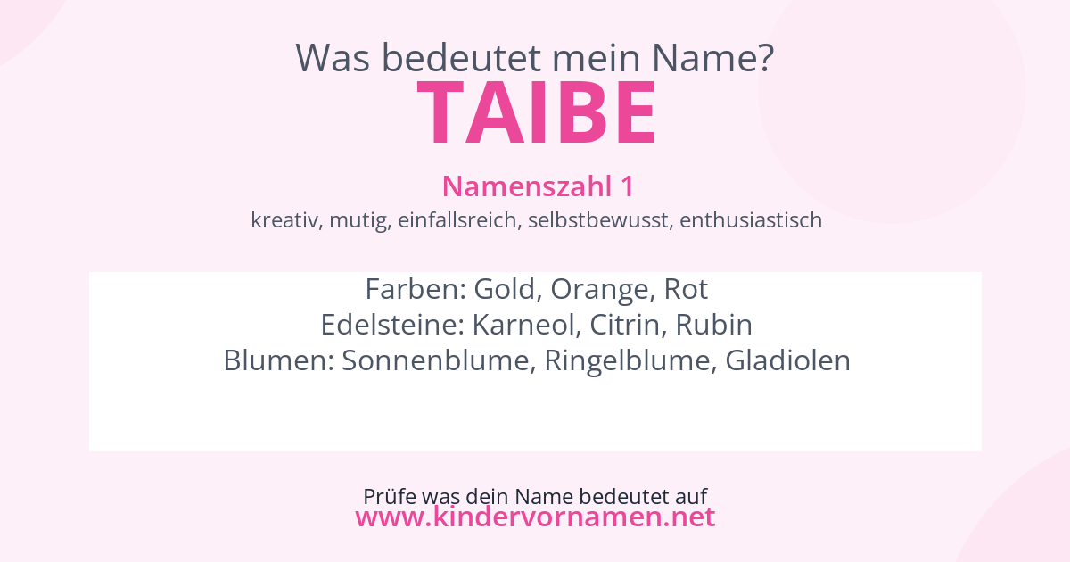 Was bedeutet der Name Taibe?