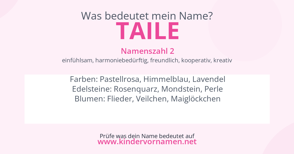 Was bedeutet der Name Taile?