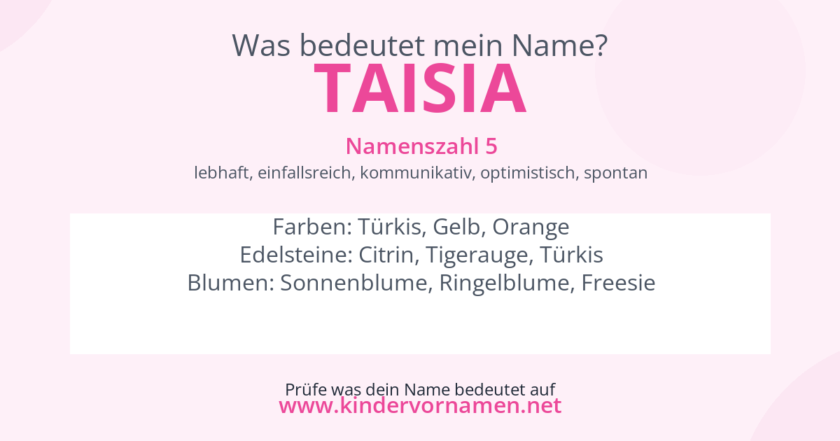 Was bedeutet der Name Taisia?
