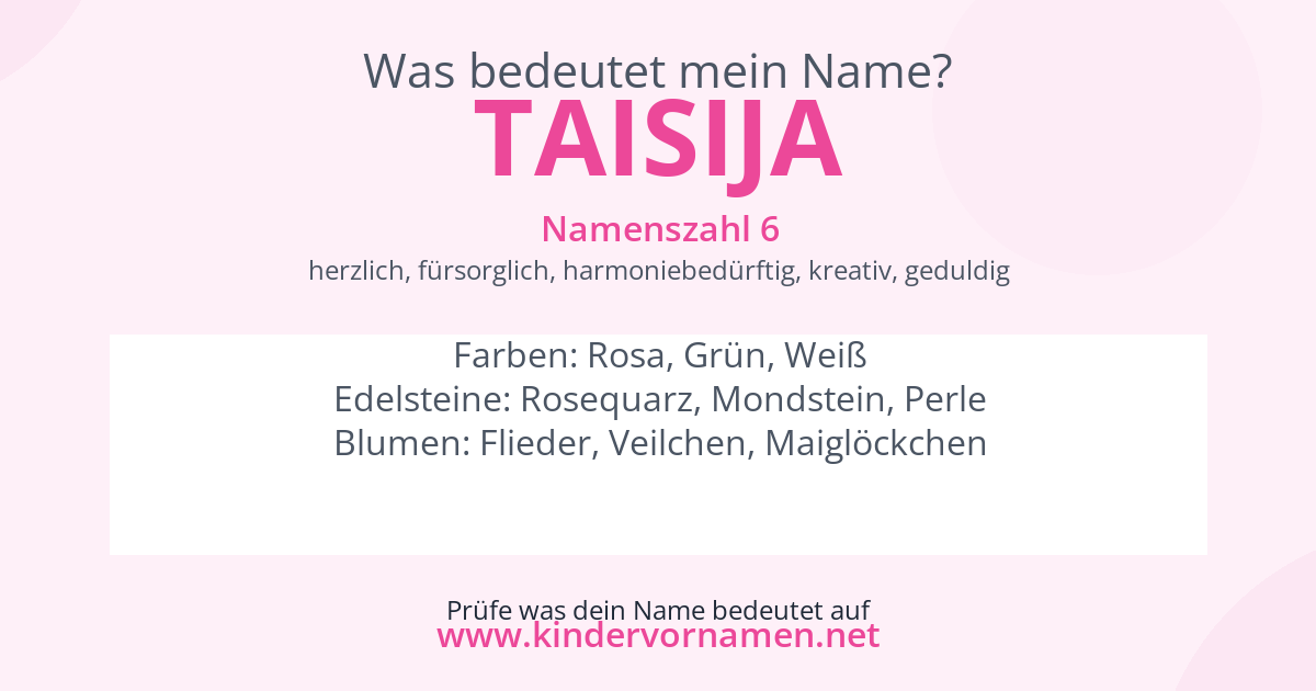 Was bedeutet der Name Taisija?