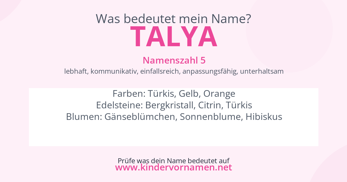 Was bedeutet der Name Talya?