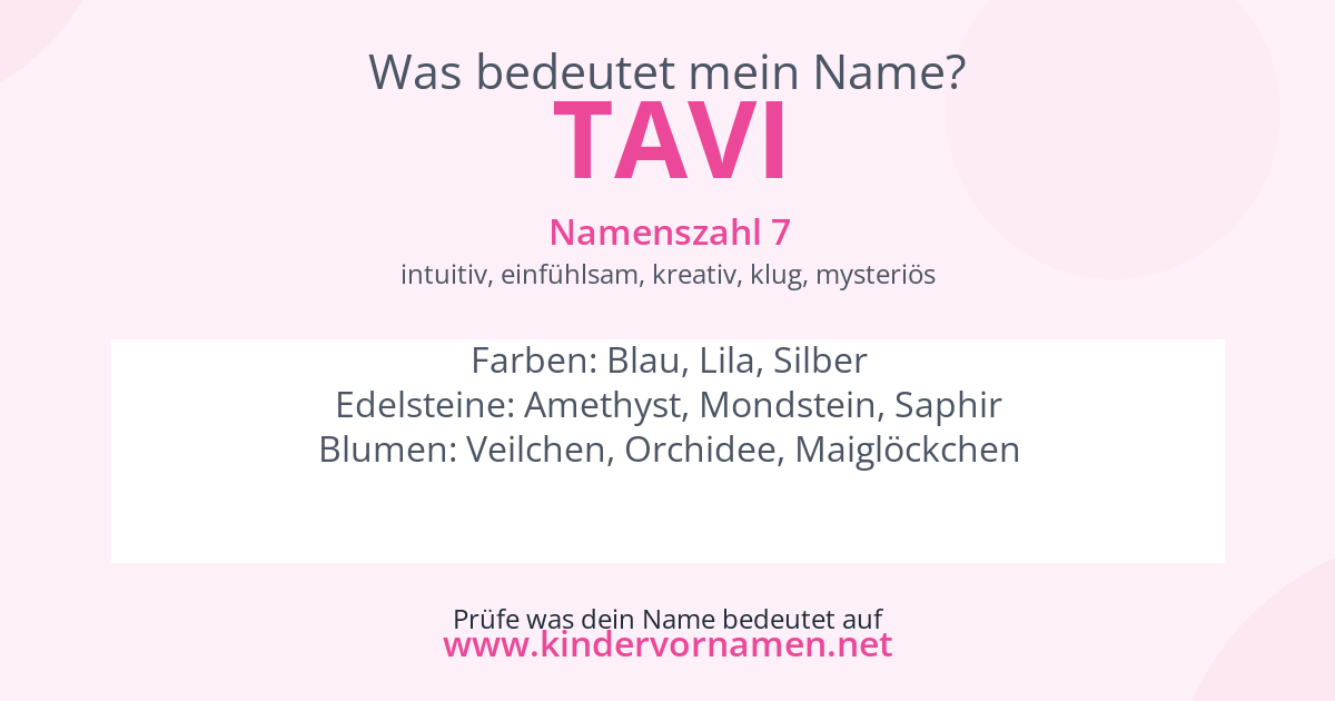 Was bedeutet der Name Tavi?