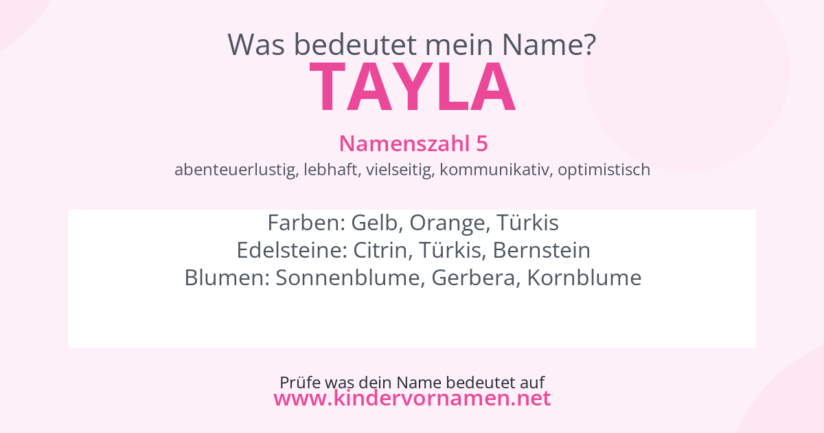 Was bedeutet der Name Tayla?