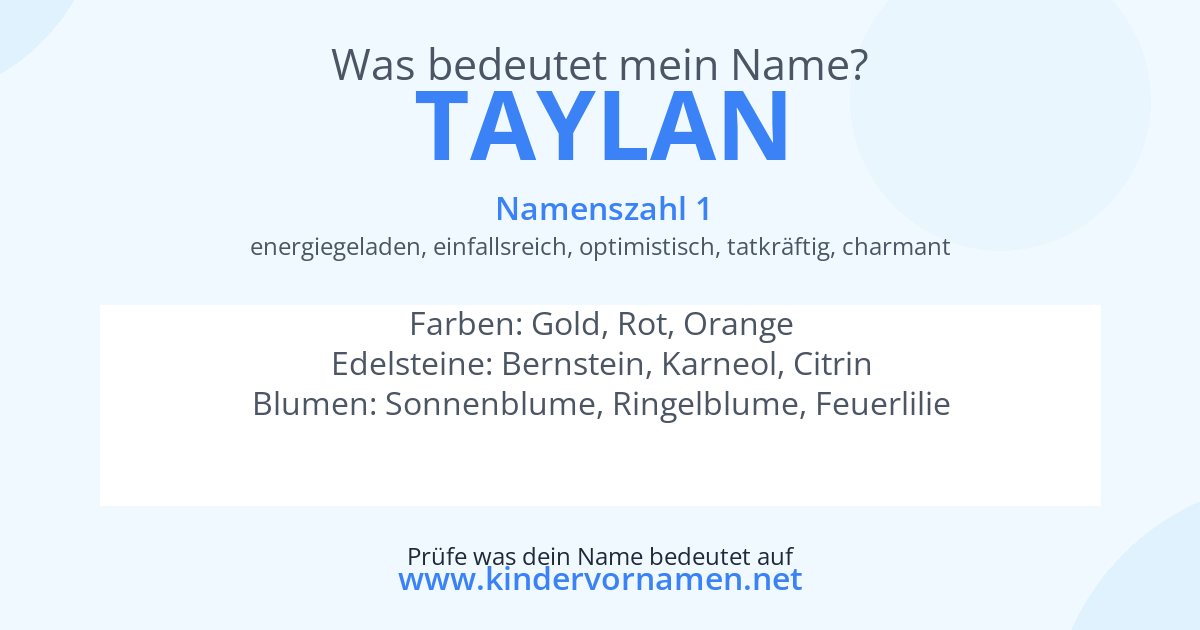 Was bedeutet der Name Taylan?