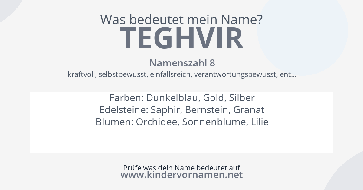 Was bedeutet der Name Teghvir?