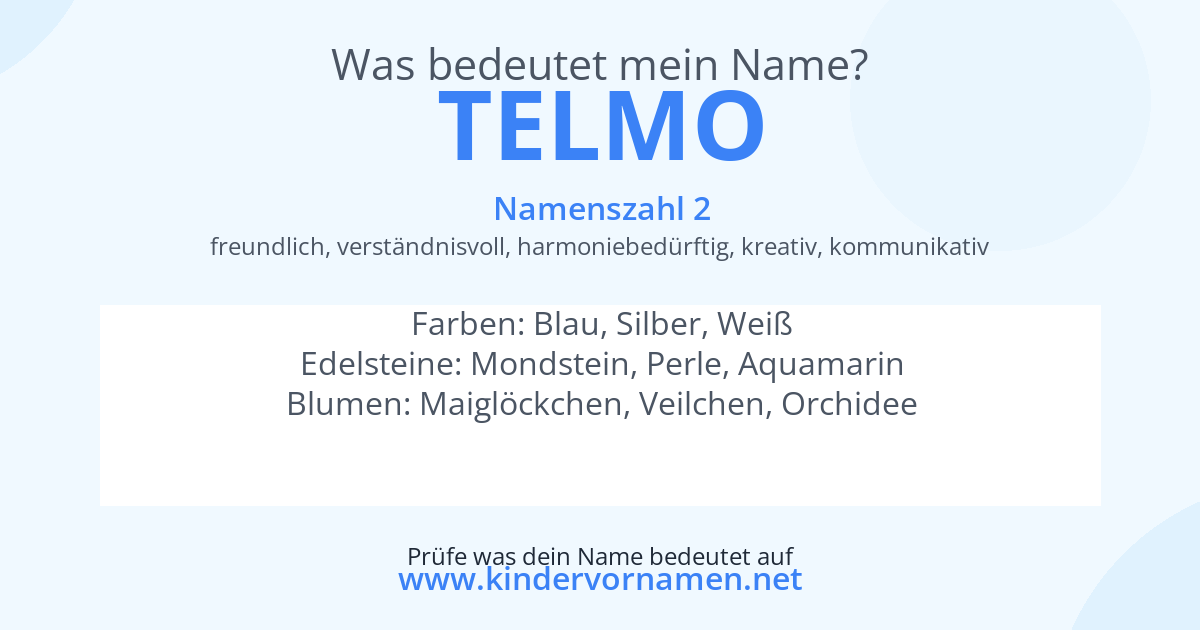 Was bedeutet der Name Telmo?