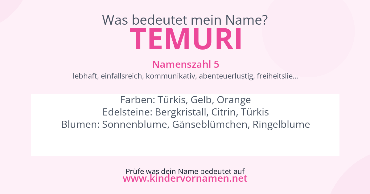 Was bedeutet der Name Temuri?