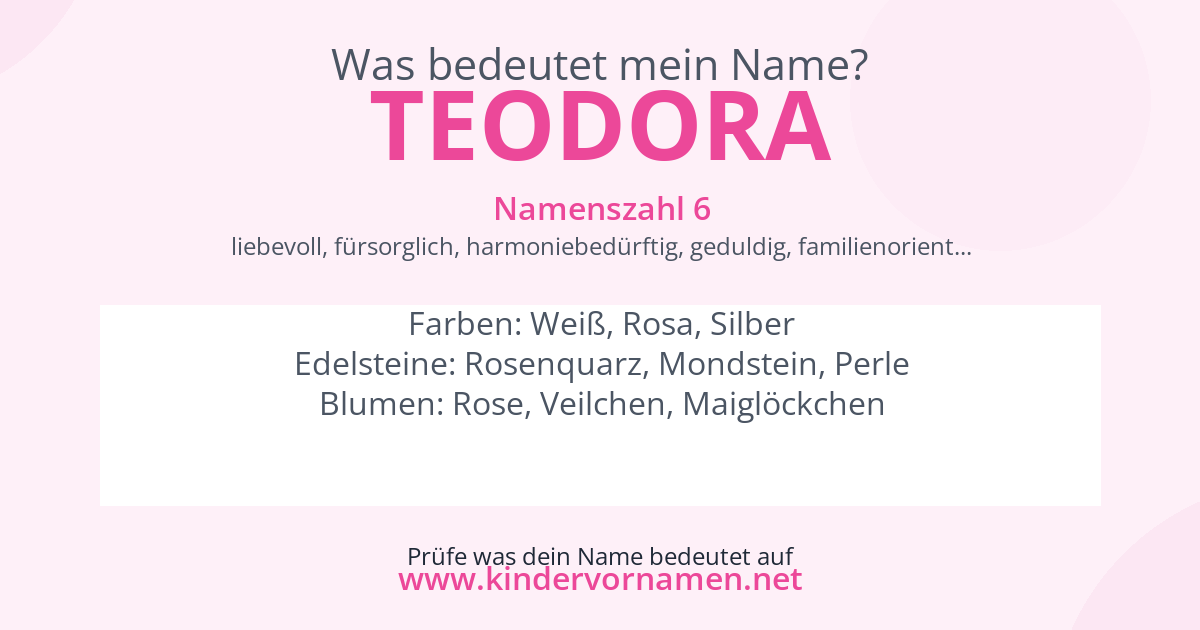 Was bedeutet der Name Teodora?