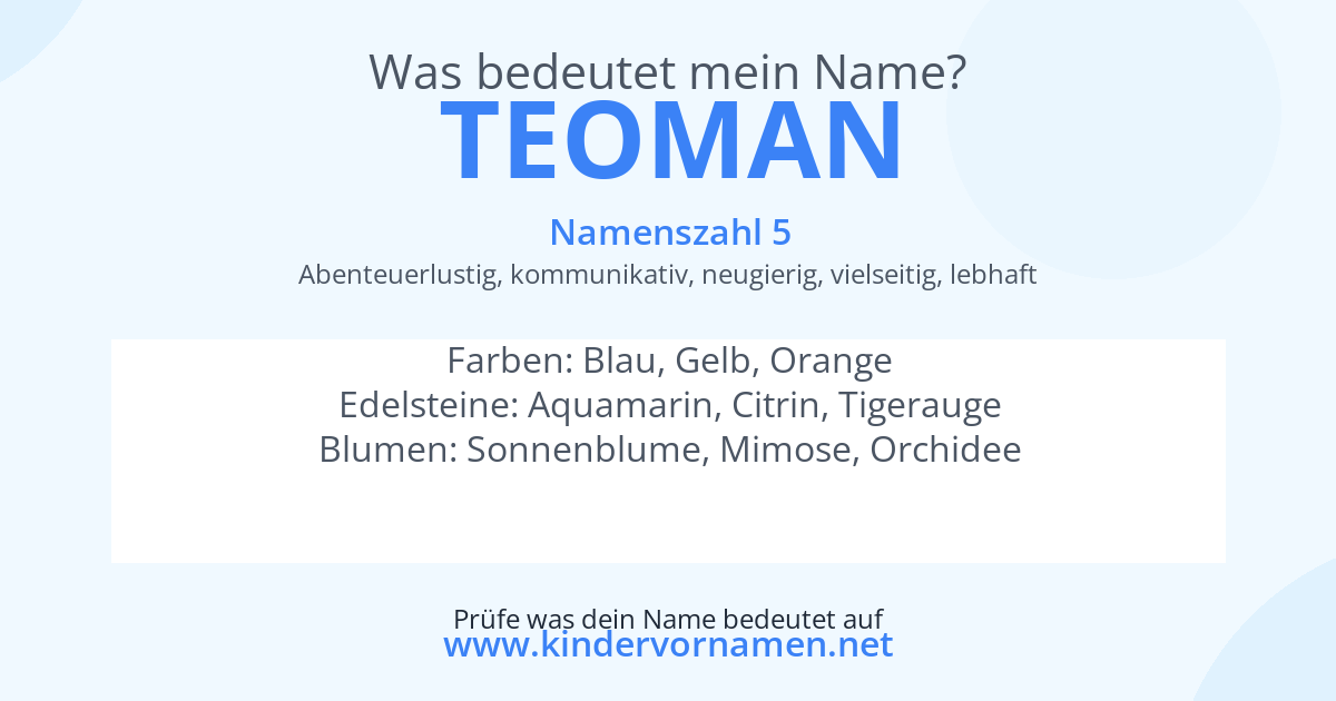 Was bedeutet der Name Teoman?