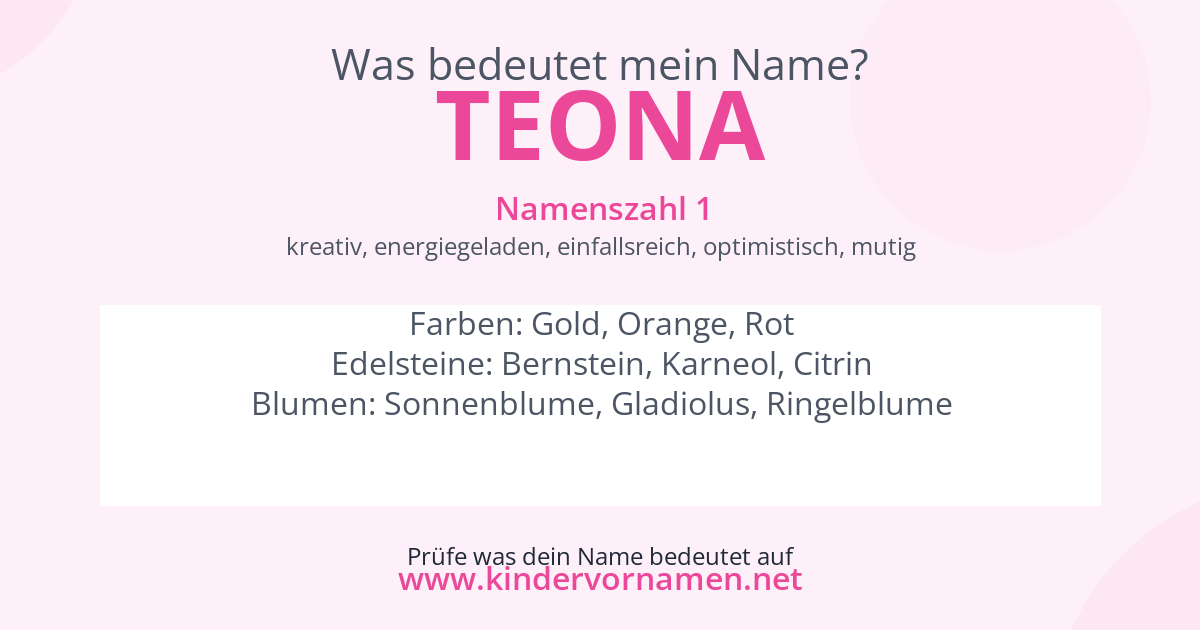 Was bedeutet der Name Teona?