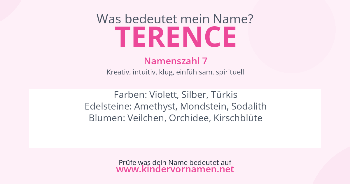 Was bedeutet der Name Terence?