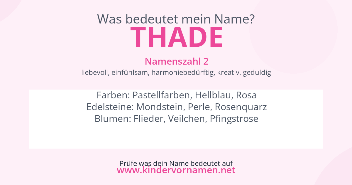 Was bedeutet der Name Thade?