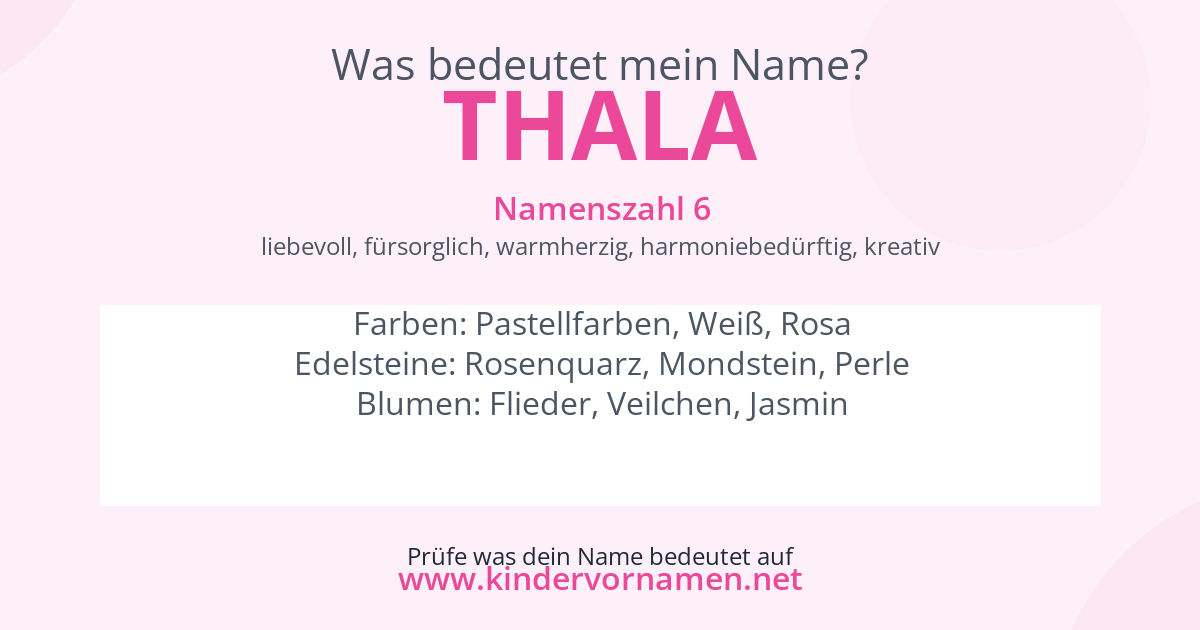 Was bedeutet der Name Thala?