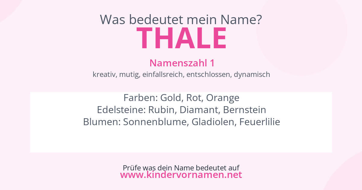 Was bedeutet der Name Thale?