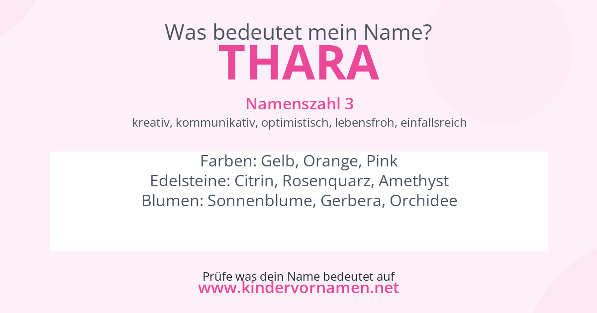 Was bedeutet der Name Thara?
